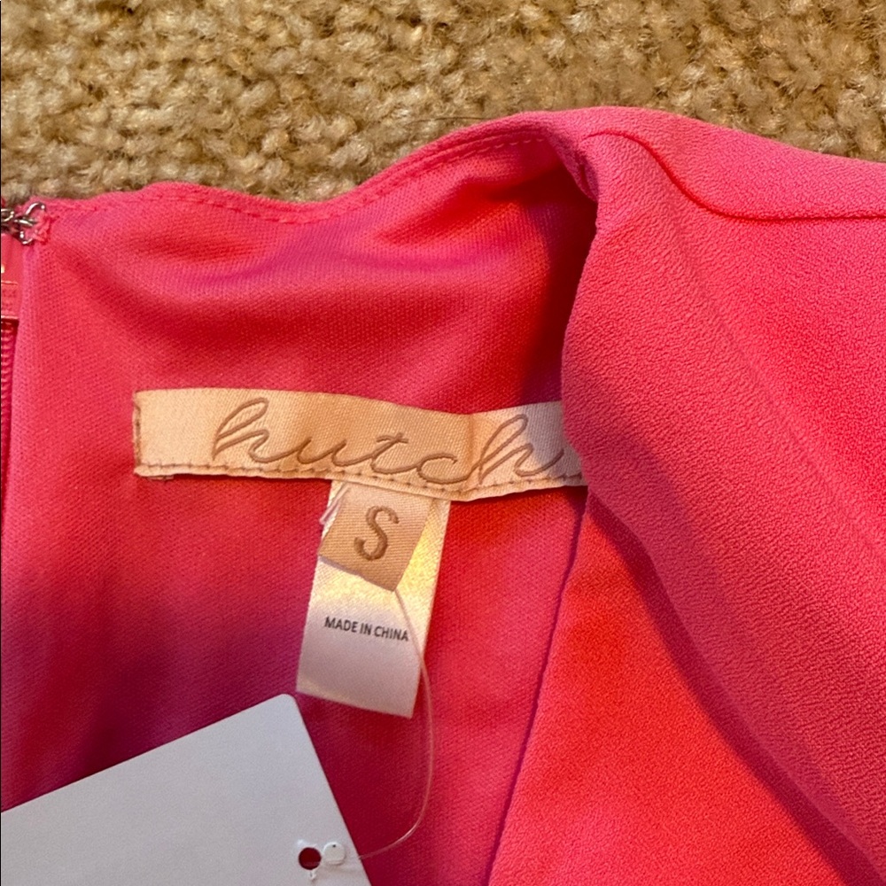 Hutch embellished bow front shift dress  Pink size small short sleeves - Picture 6 of 8